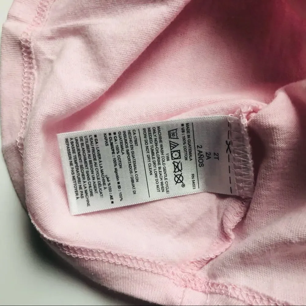 Old Navy Baby Pink Dance Graphic Short Sleeve Tee 2T